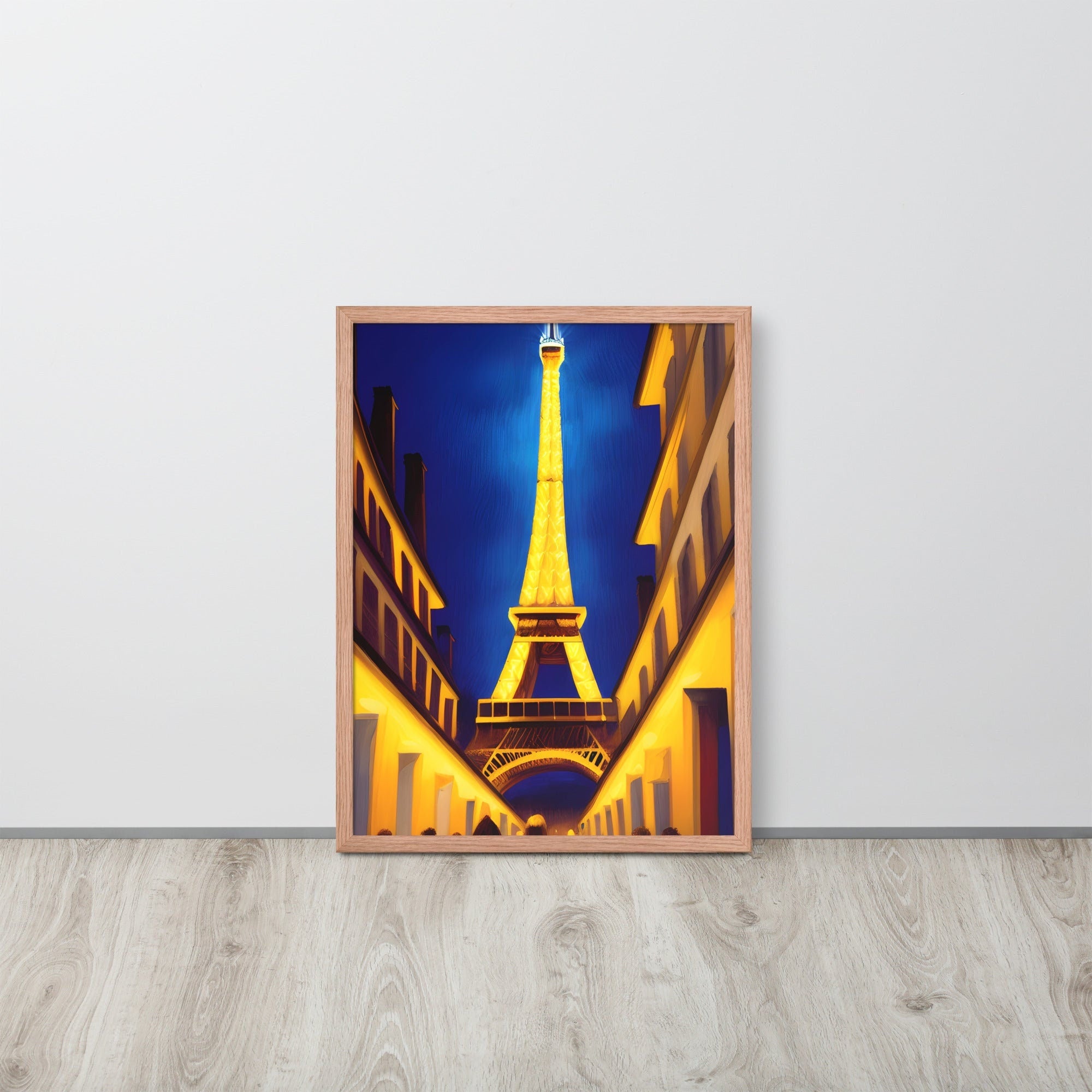 Golden Street of Paris Framed Poster