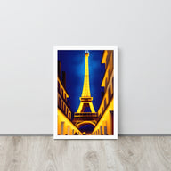 Golden Street of Paris Framed Poster